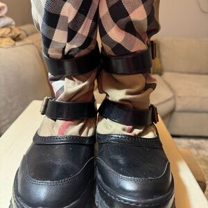 BURBERRY Housecheck Mid Weather Boots Women - 37 EUR/4 UK /6 US Good Condition